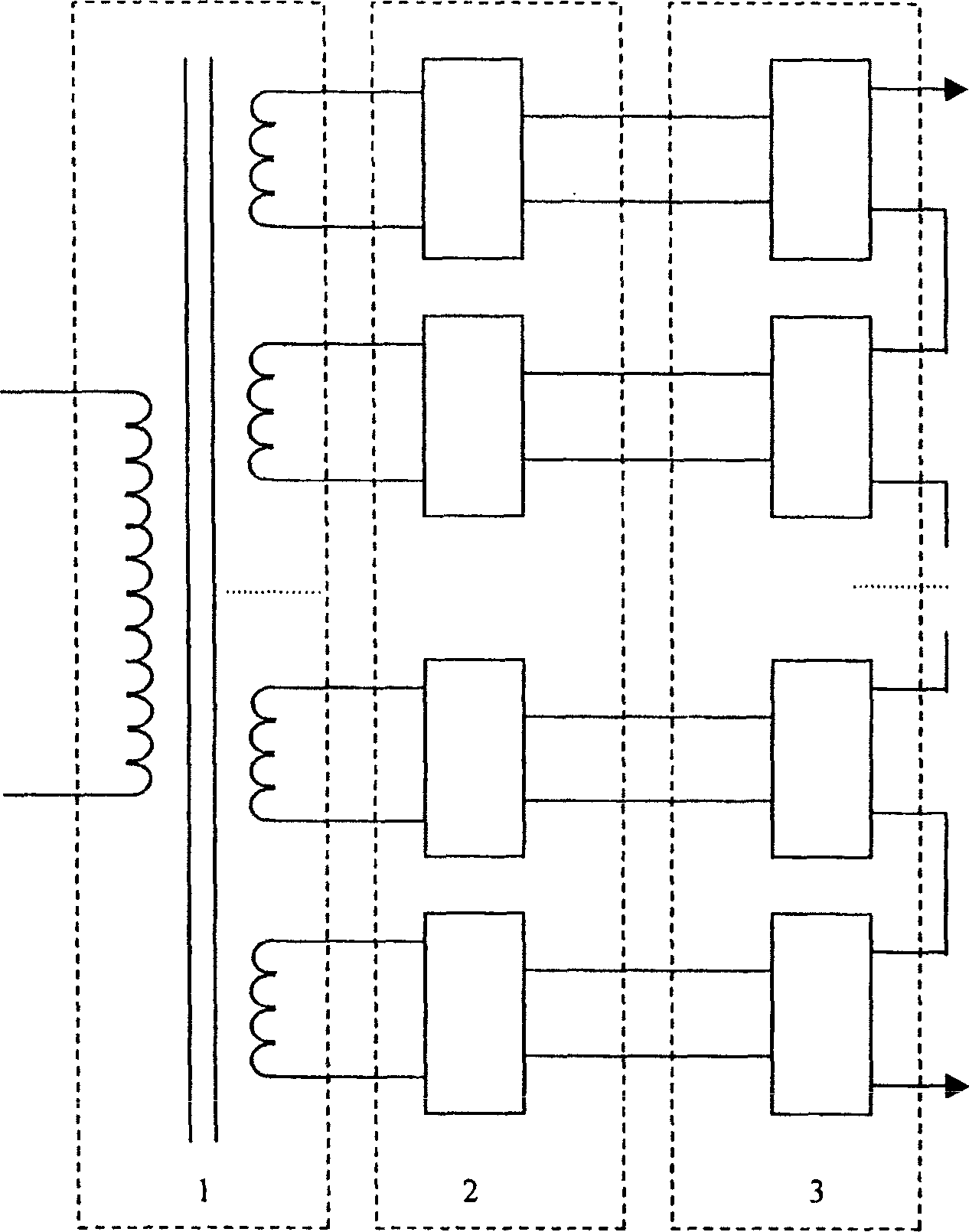 Medium and high voltage power conversion method and device