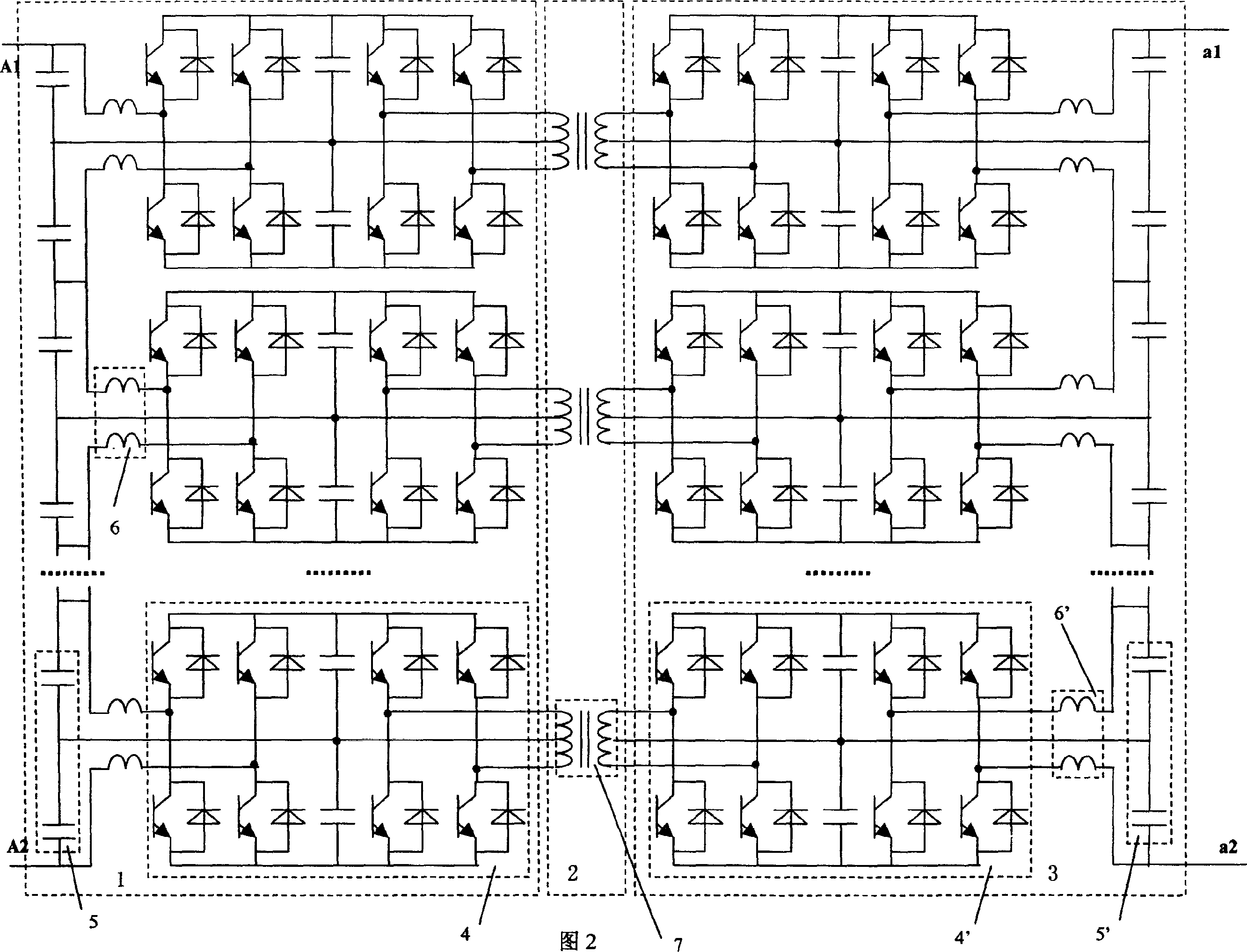 Medium and high voltage power conversion method and device