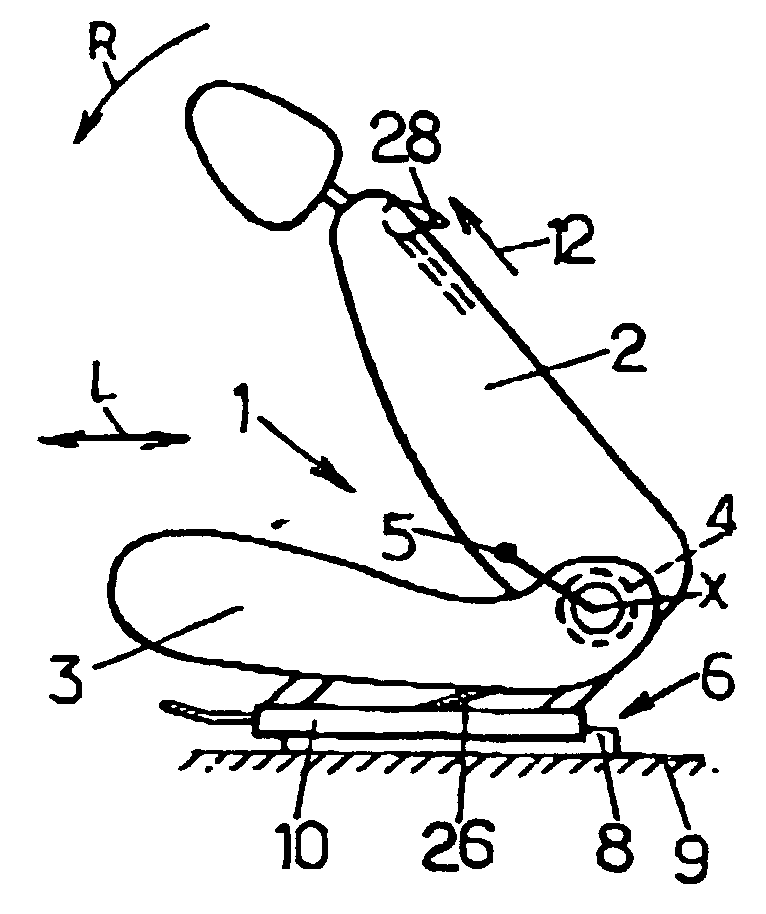 Vehicle seat comprising a backrest that can be folded down forwards