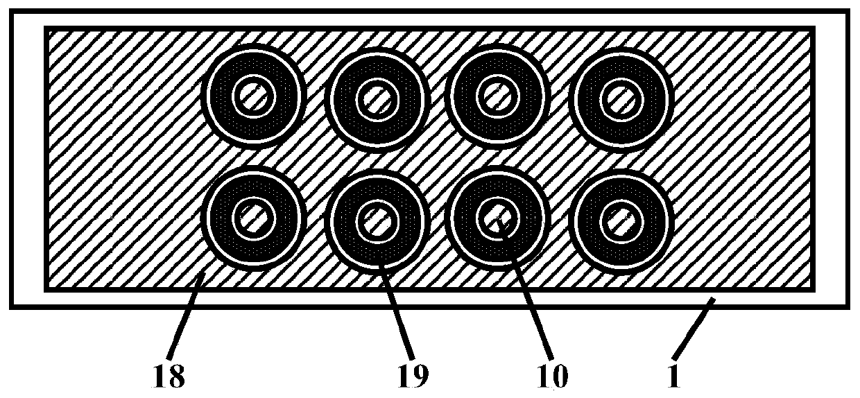 Luminous backlight source of single-ring sag type curved surface cathode three-back-arc-layer gating structure