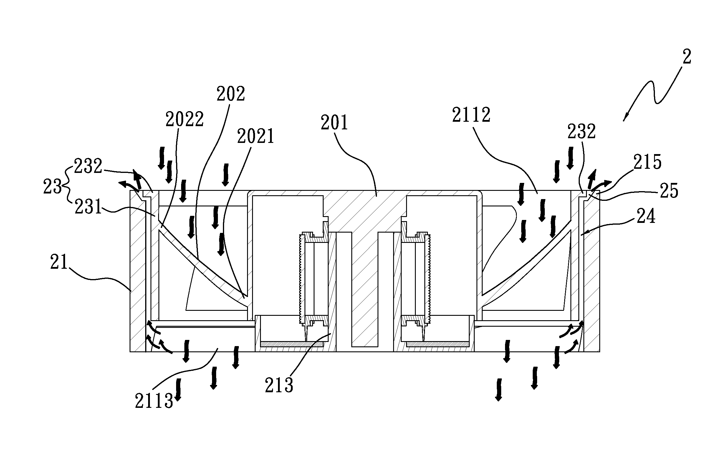 Frame assembly of ring-type fan with pressure-releasing function