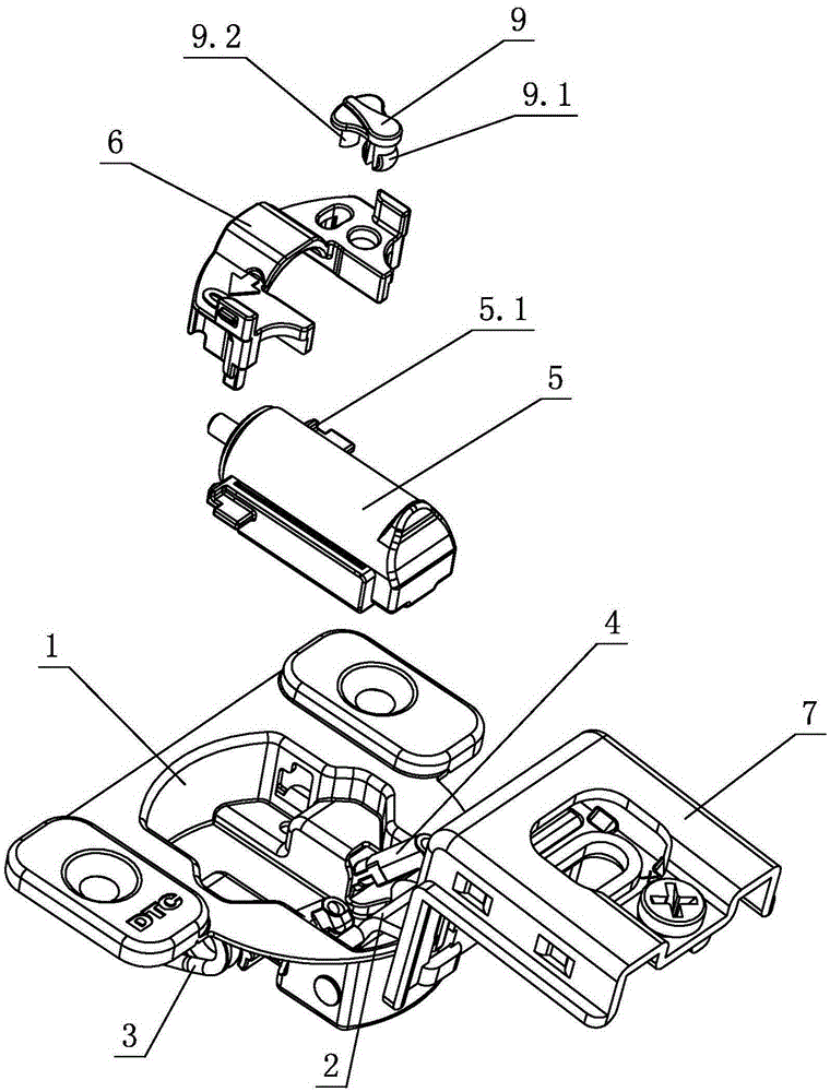 A hinge device capable of limiting buffer travel