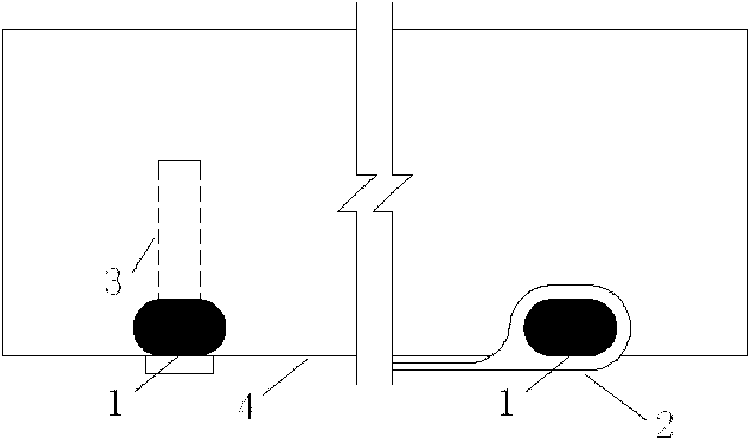 Method for lapping and anchoring fiber sheet around rod to reinforce structural component