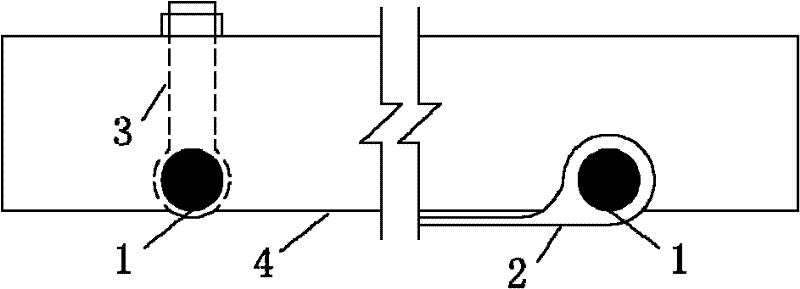 Method for lapping and anchoring fiber sheet around rod to reinforce structural component