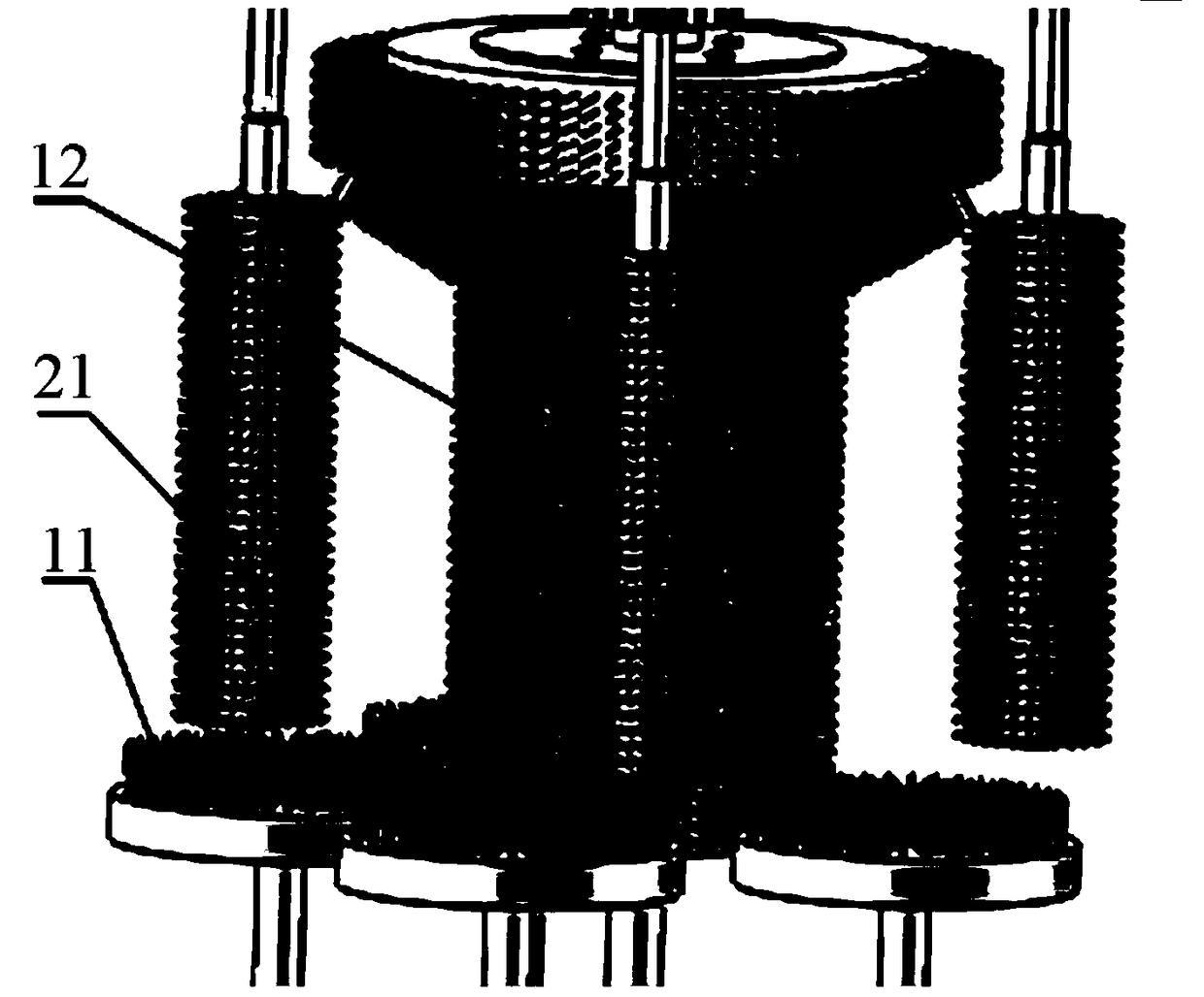 Outer wall cleaning machine for water barrel for barreled water