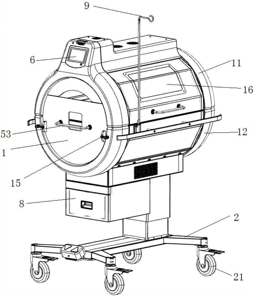 Neonatal blue-ray therapeutic apparatus