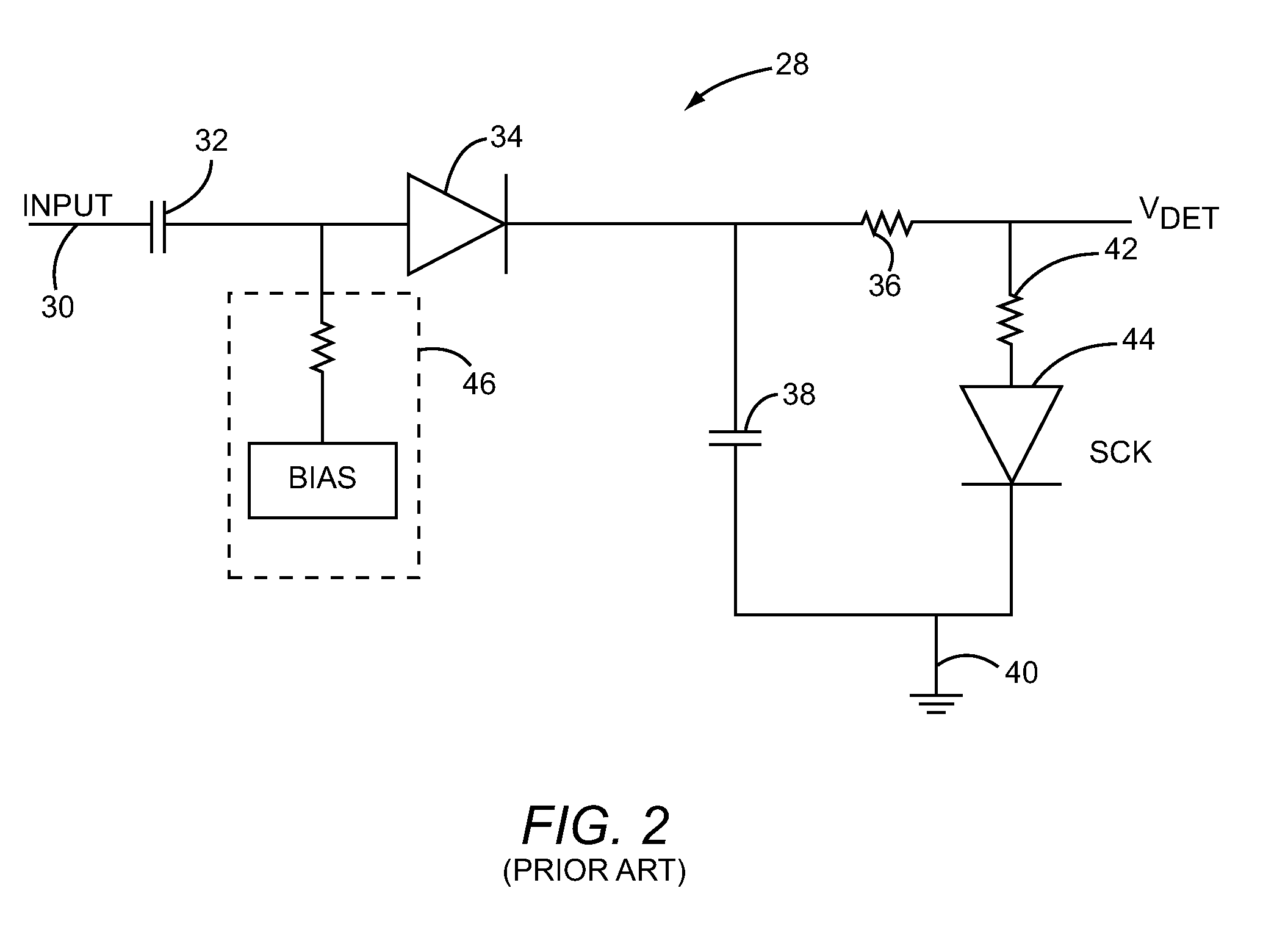 Linear detector with added diode feedback loop