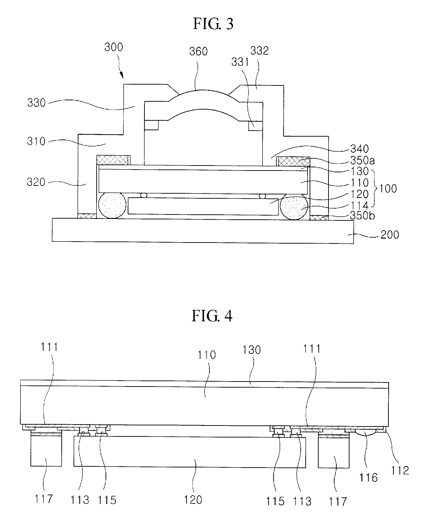 Image sensor camera module and method of manufacturing the same