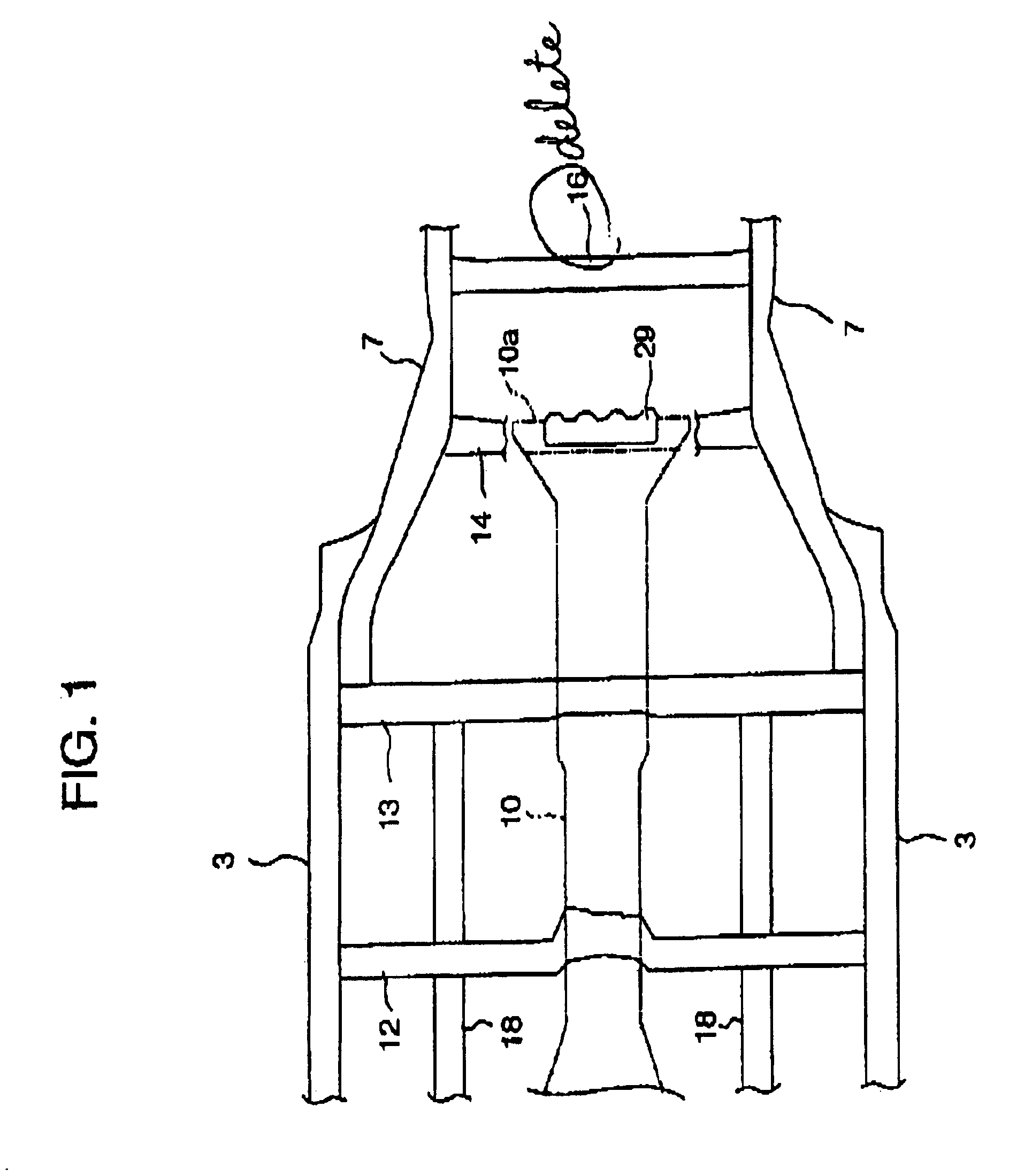 Rear body structure for vehicle body