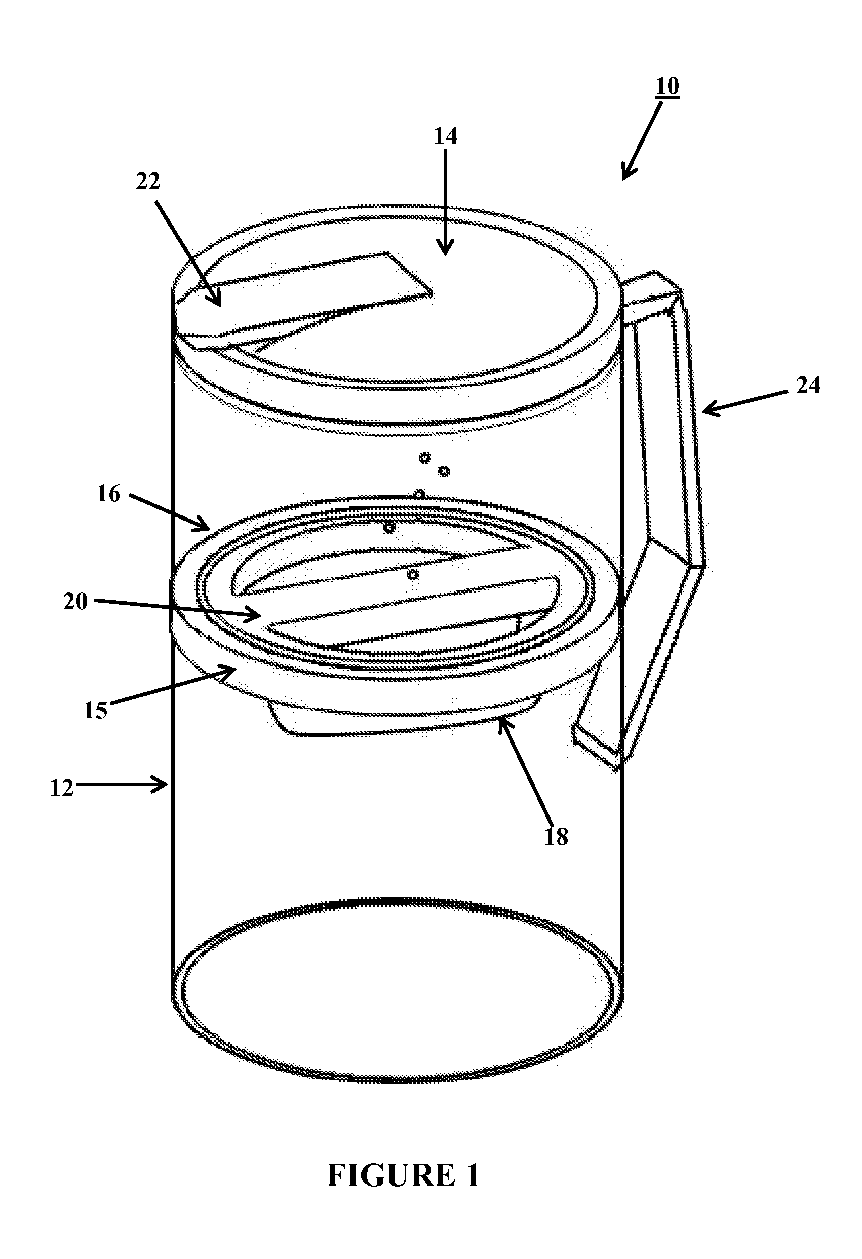 Liquid storage container with adjustable internal volume