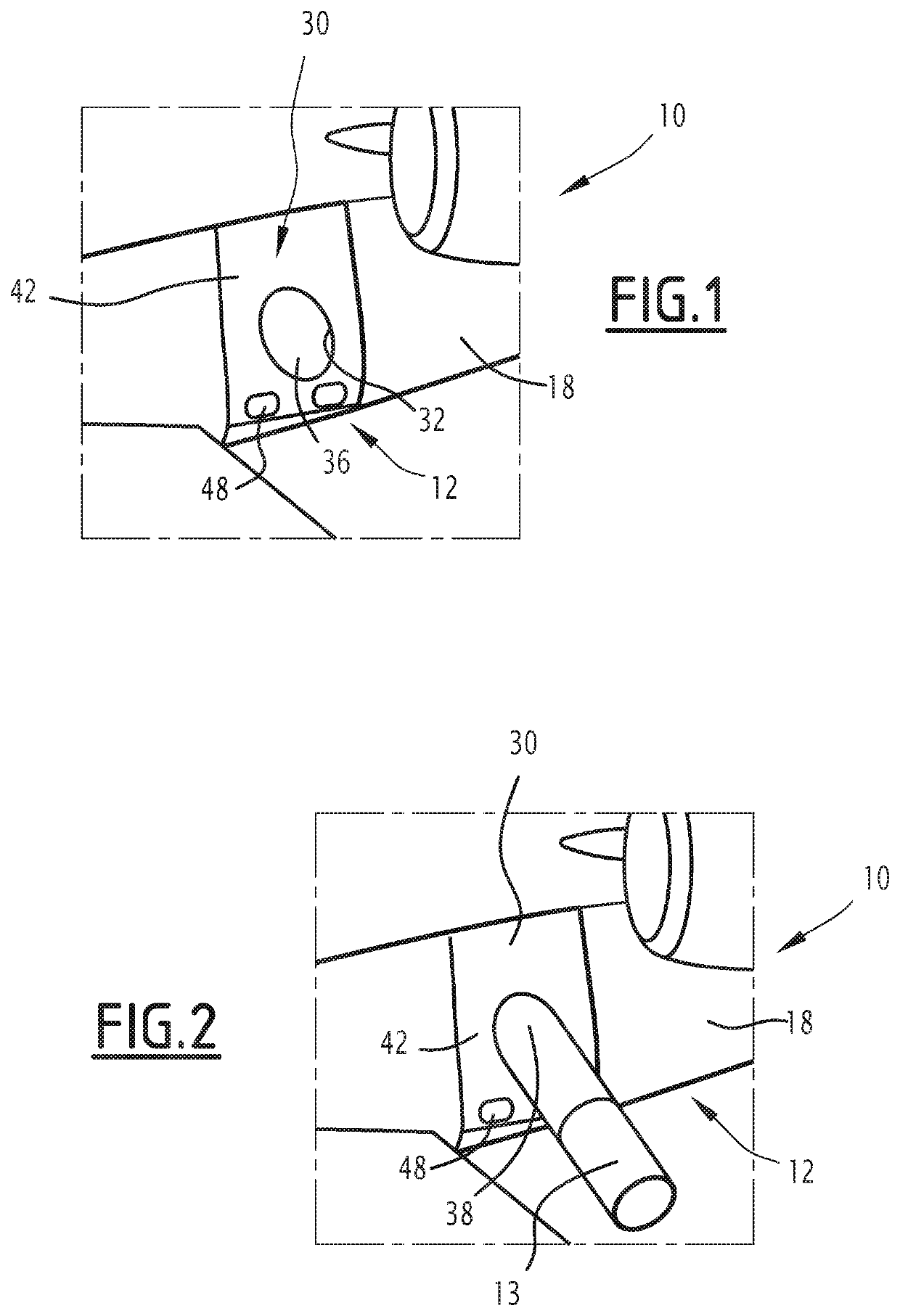 Hatch for closing an opening provided through an aircraft structure, related structure and method