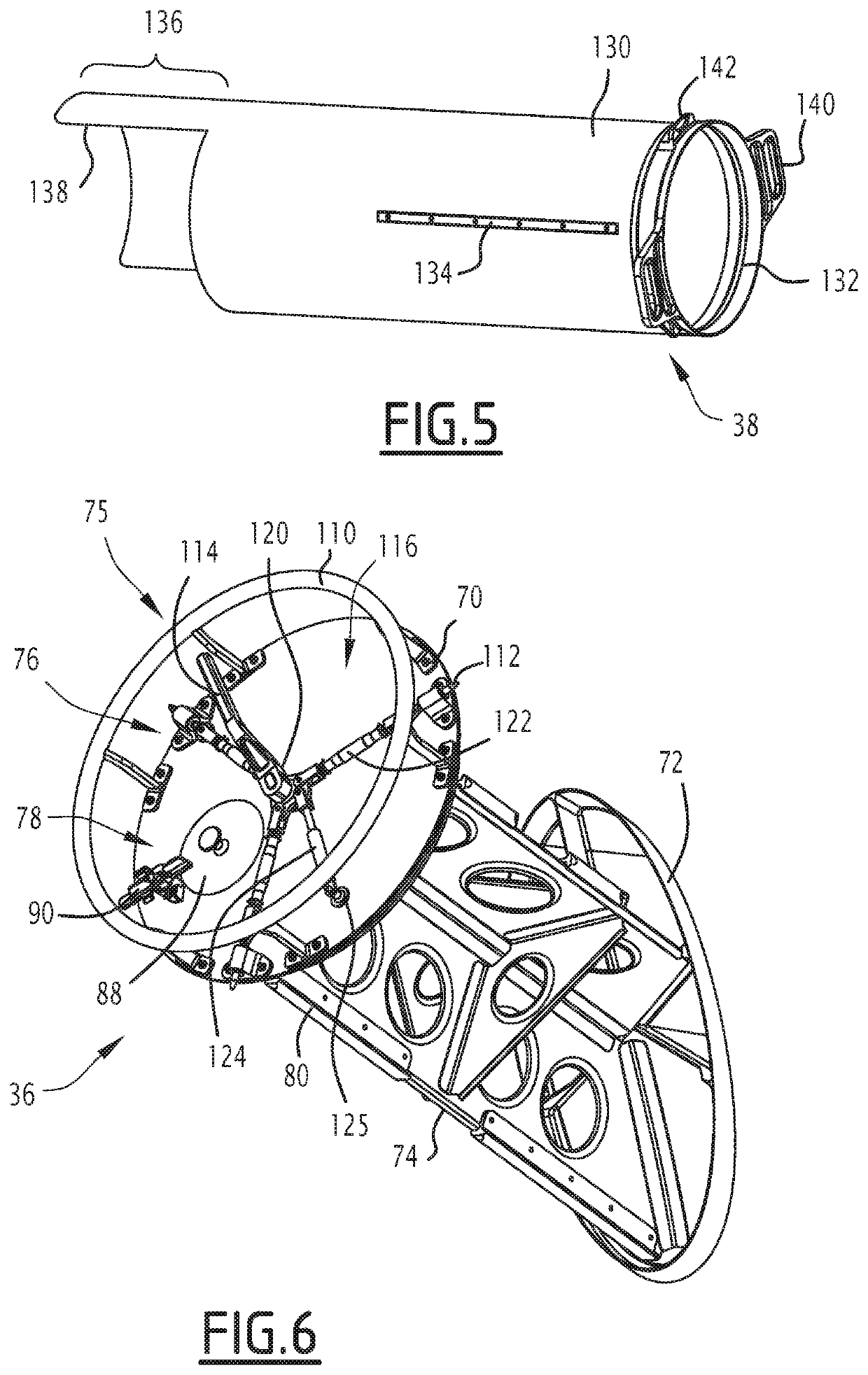 Hatch for closing an opening provided through an aircraft structure, related structure and method