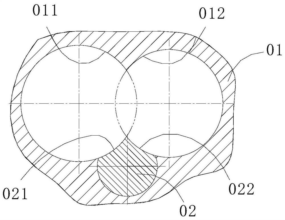 Slide valve structure and screw compressor