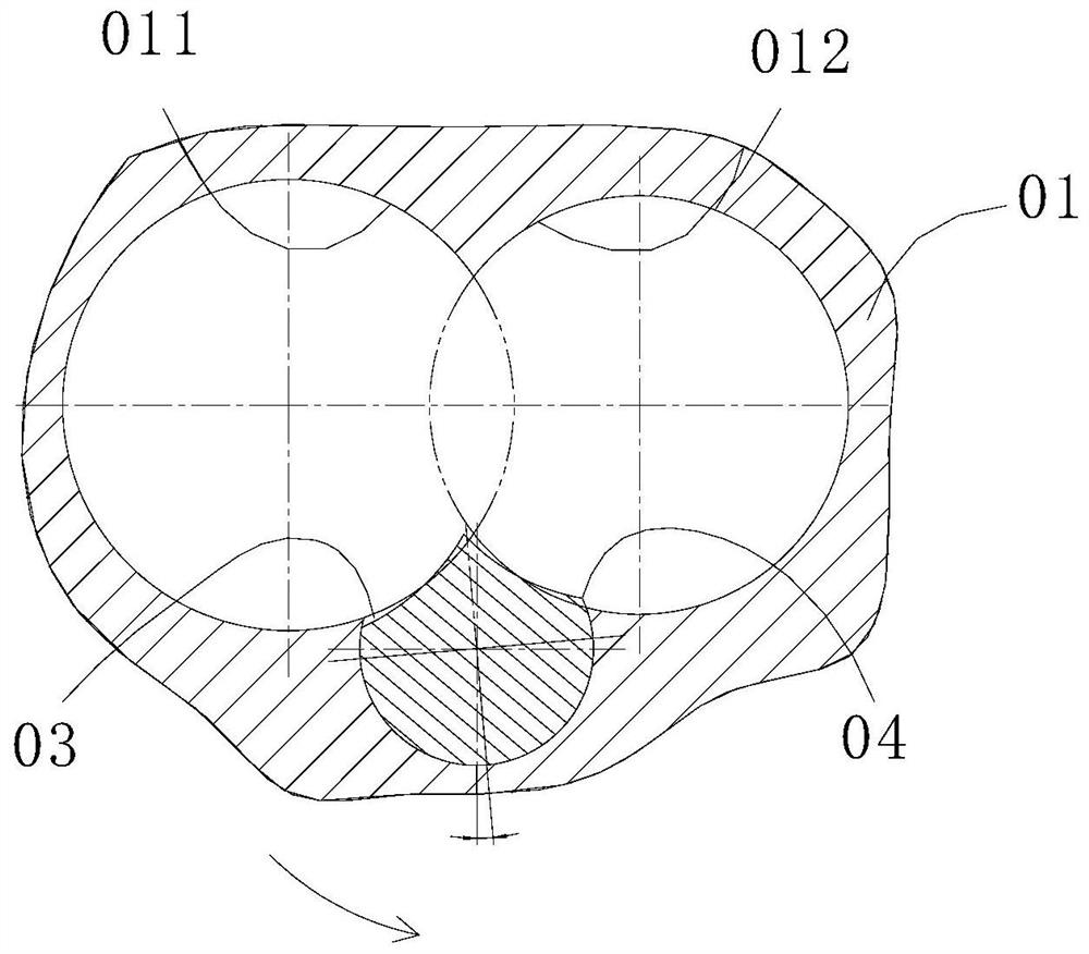 Slide valve structure and screw compressor