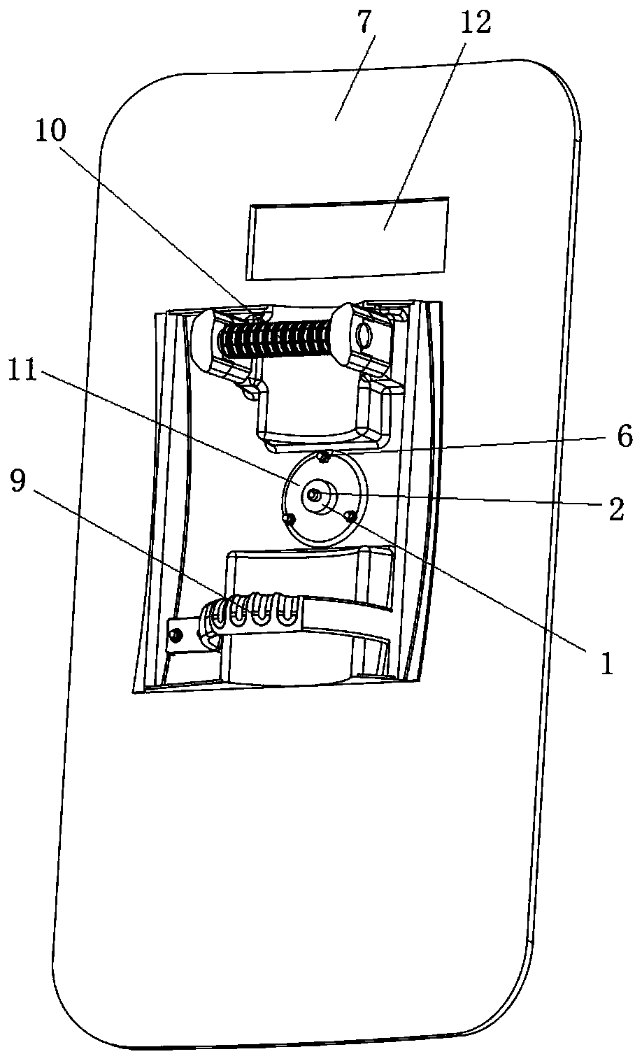 Shield holding device and shield provided with same