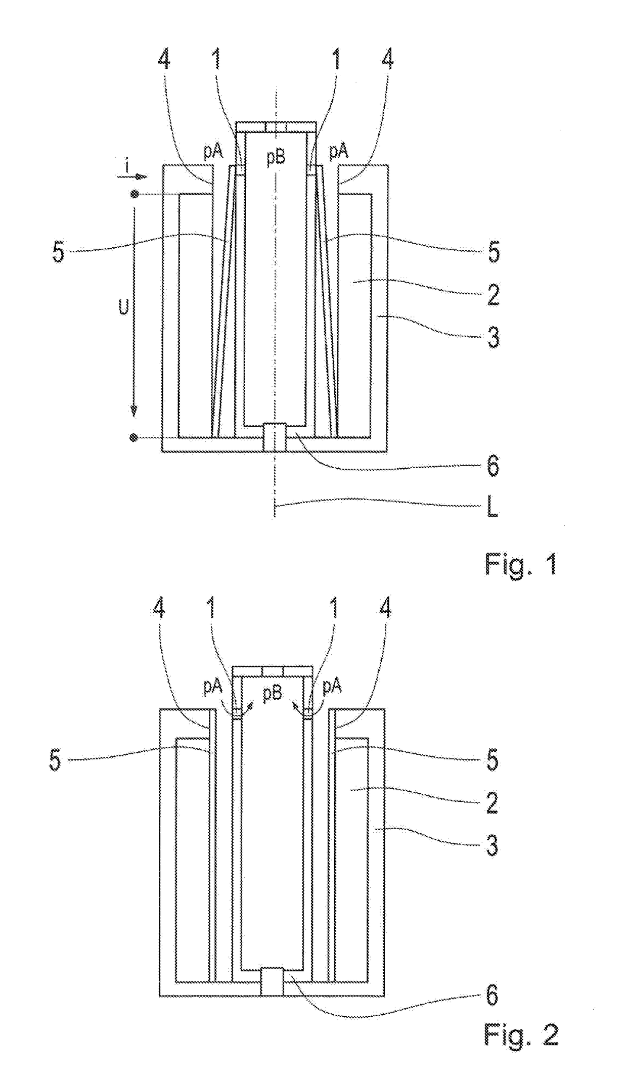 Electromagnetic valve with spring tongues