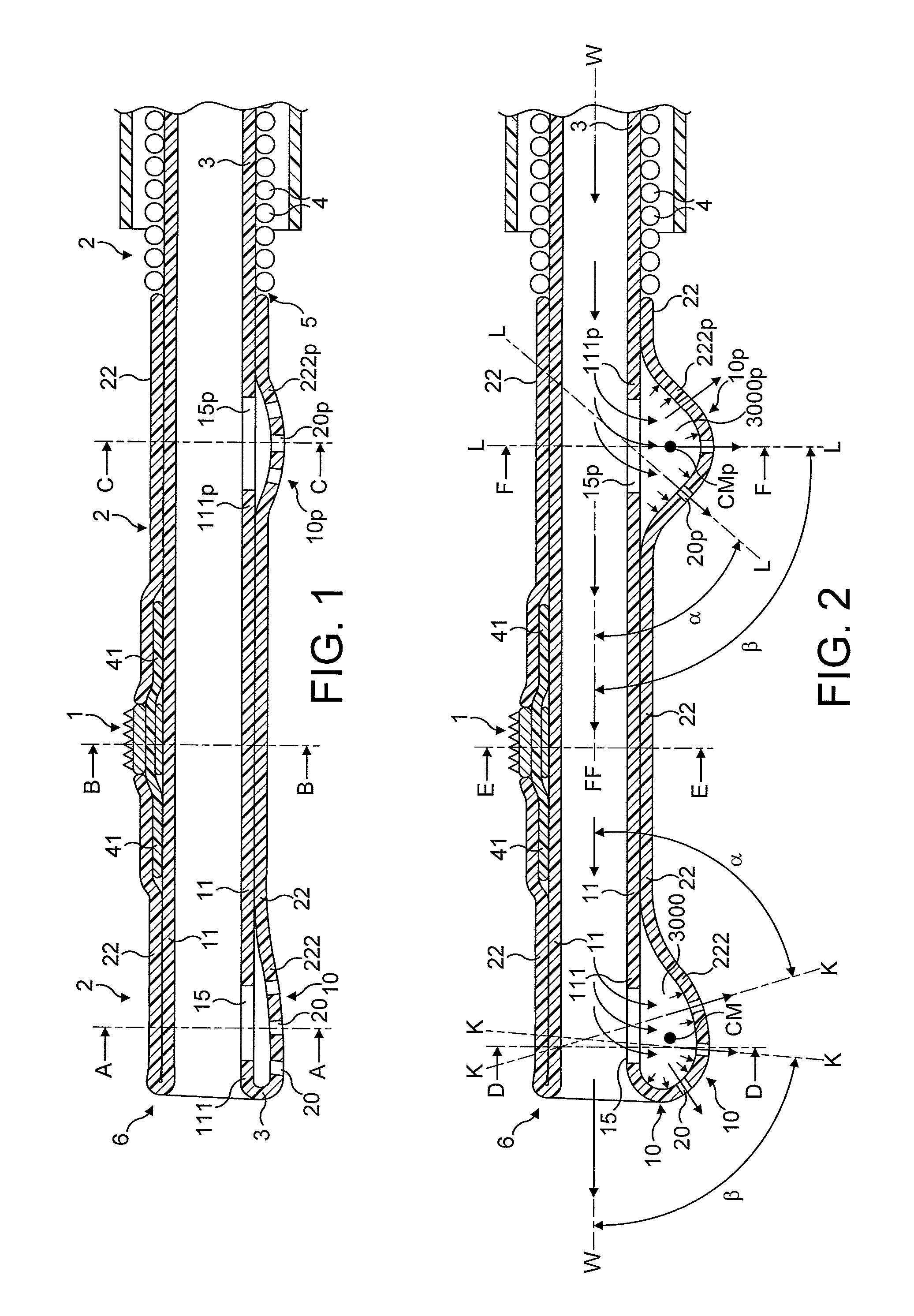 Rotational atherectomy device with fluid inflatable support elements and torque transmitting membrane