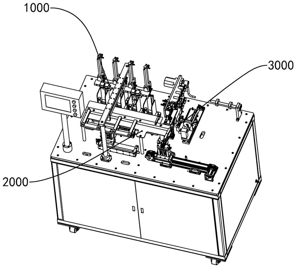 Automatic hang tag conveying, stringing and knotting device and method