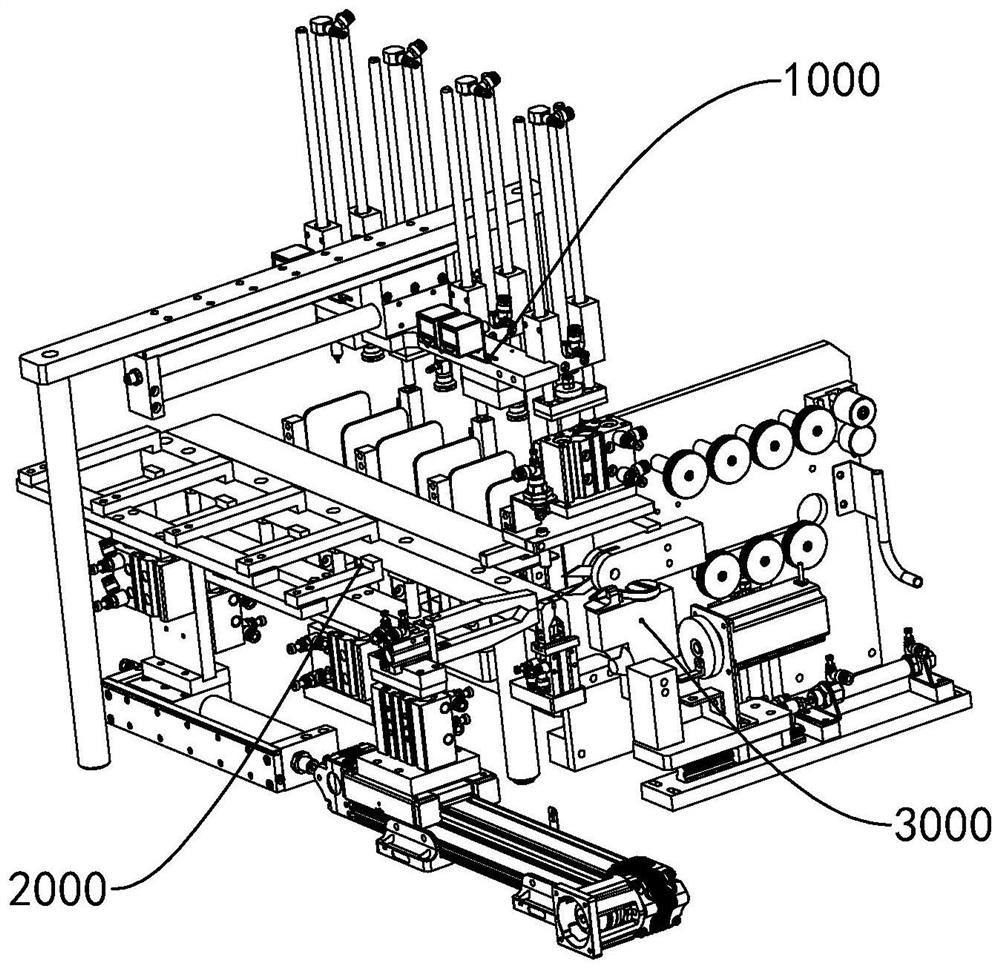 Automatic hang tag conveying, stringing and knotting device and method