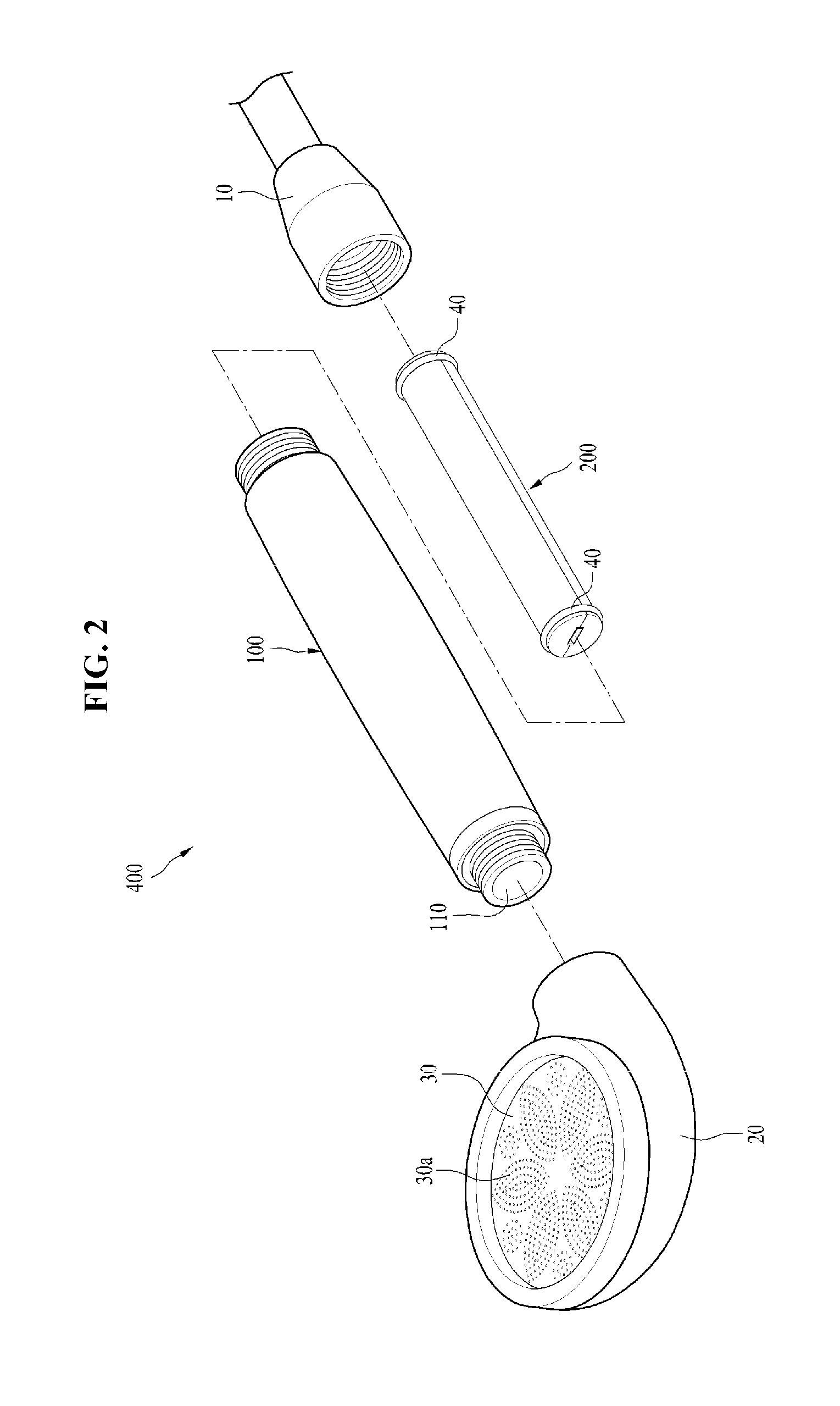 Shower with ionization apparatus