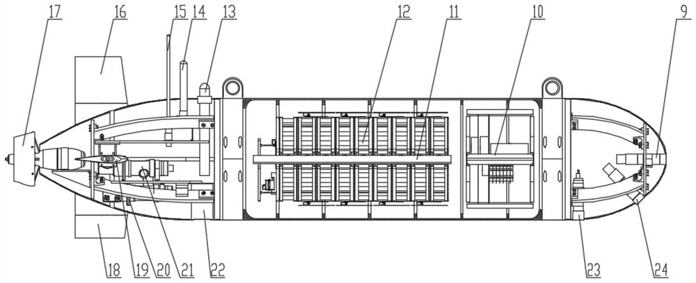 A kind of auv modular carrier structure