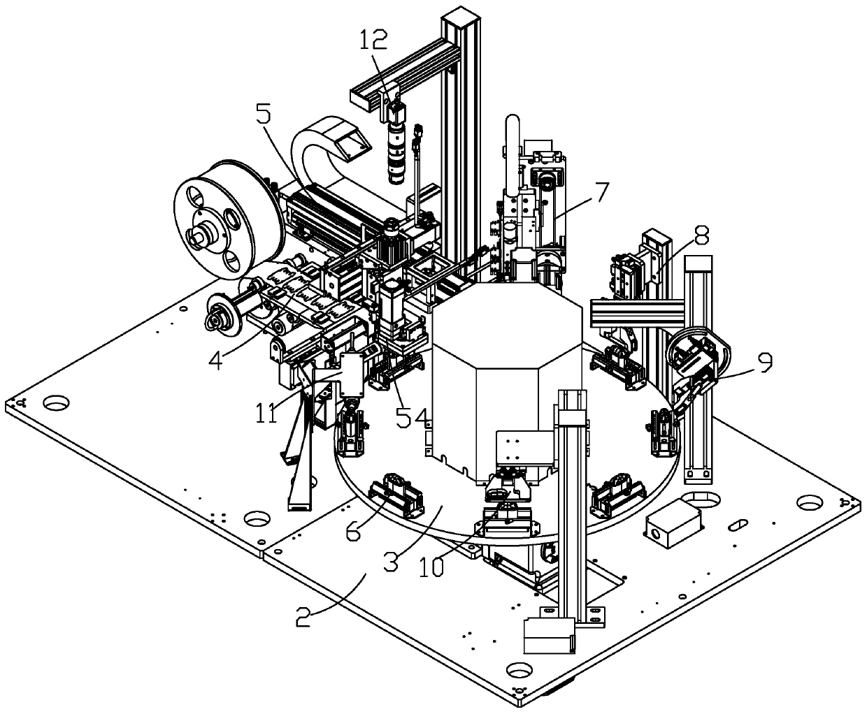 Semi-automatic film sticking equipment