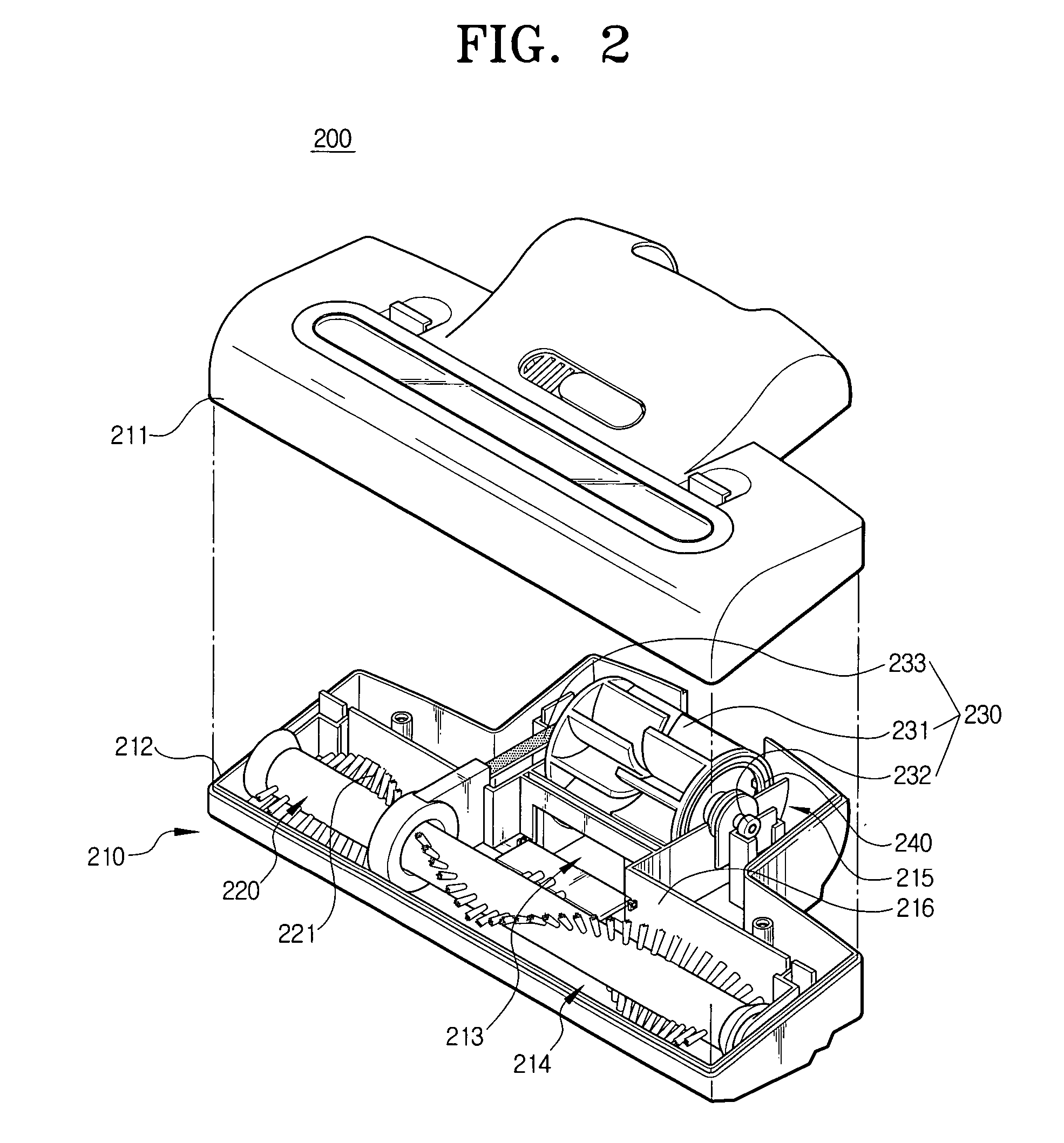 Turbine brush of a vacuum cleaner