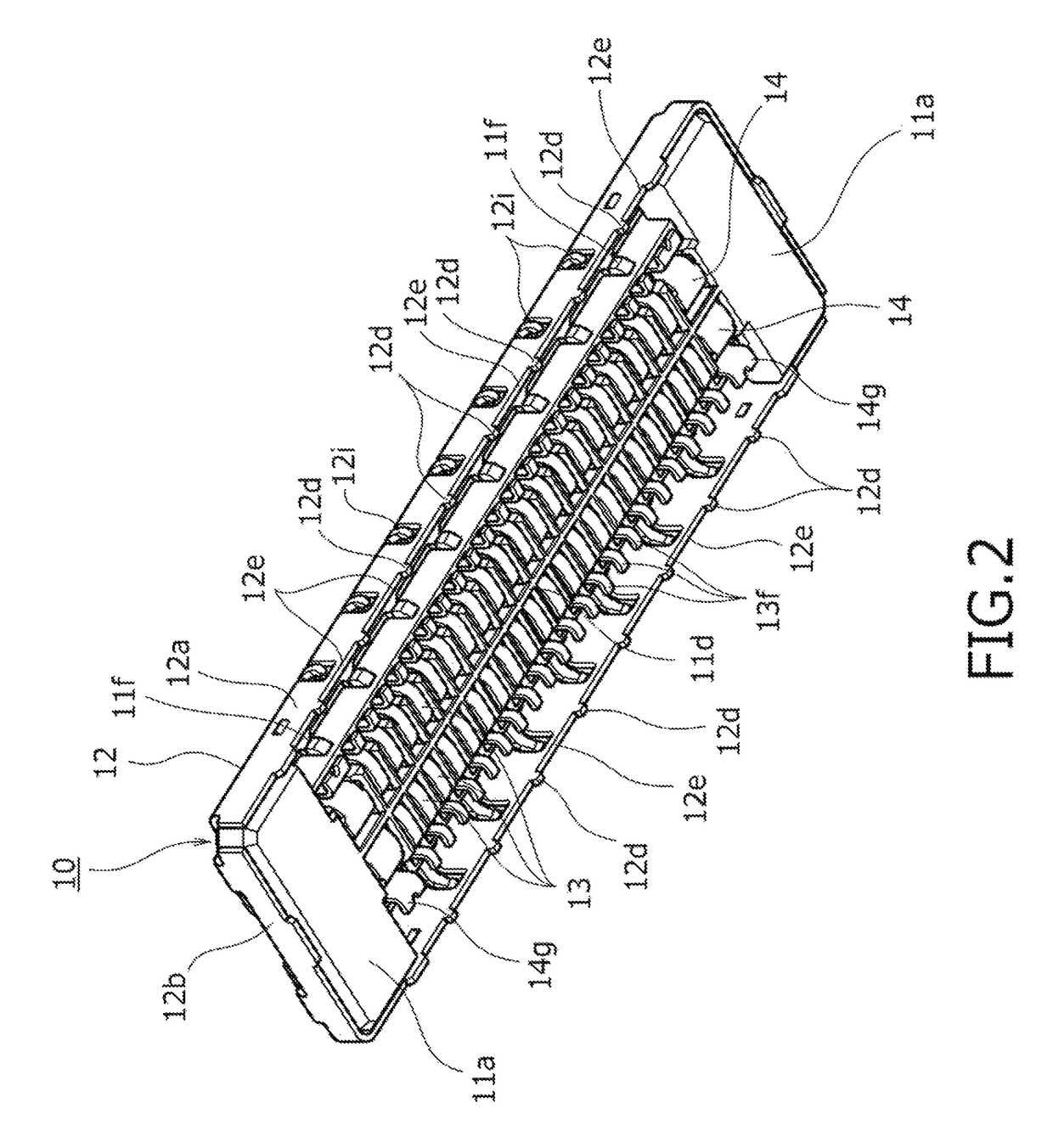 Board-connecting electric connector device