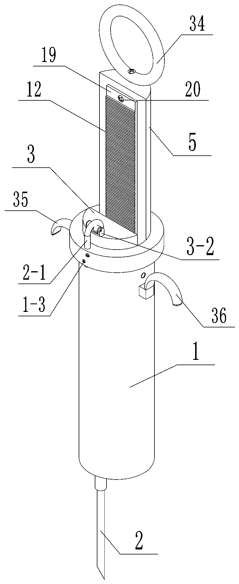 Device for needle core withdrawing together with vacuum suction in one-handed performance for puncture biopsy