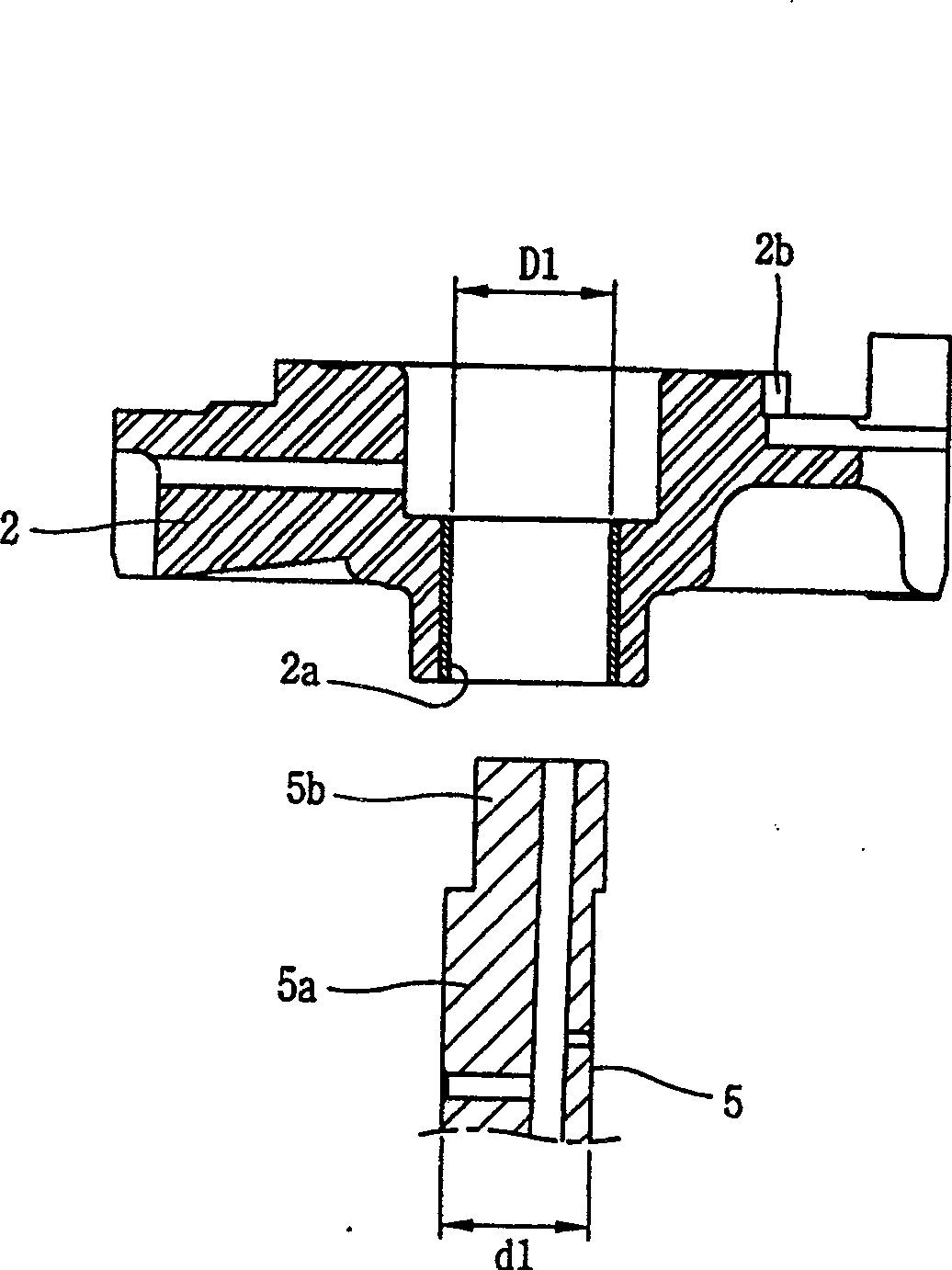 Eccentric device for vortex compressor