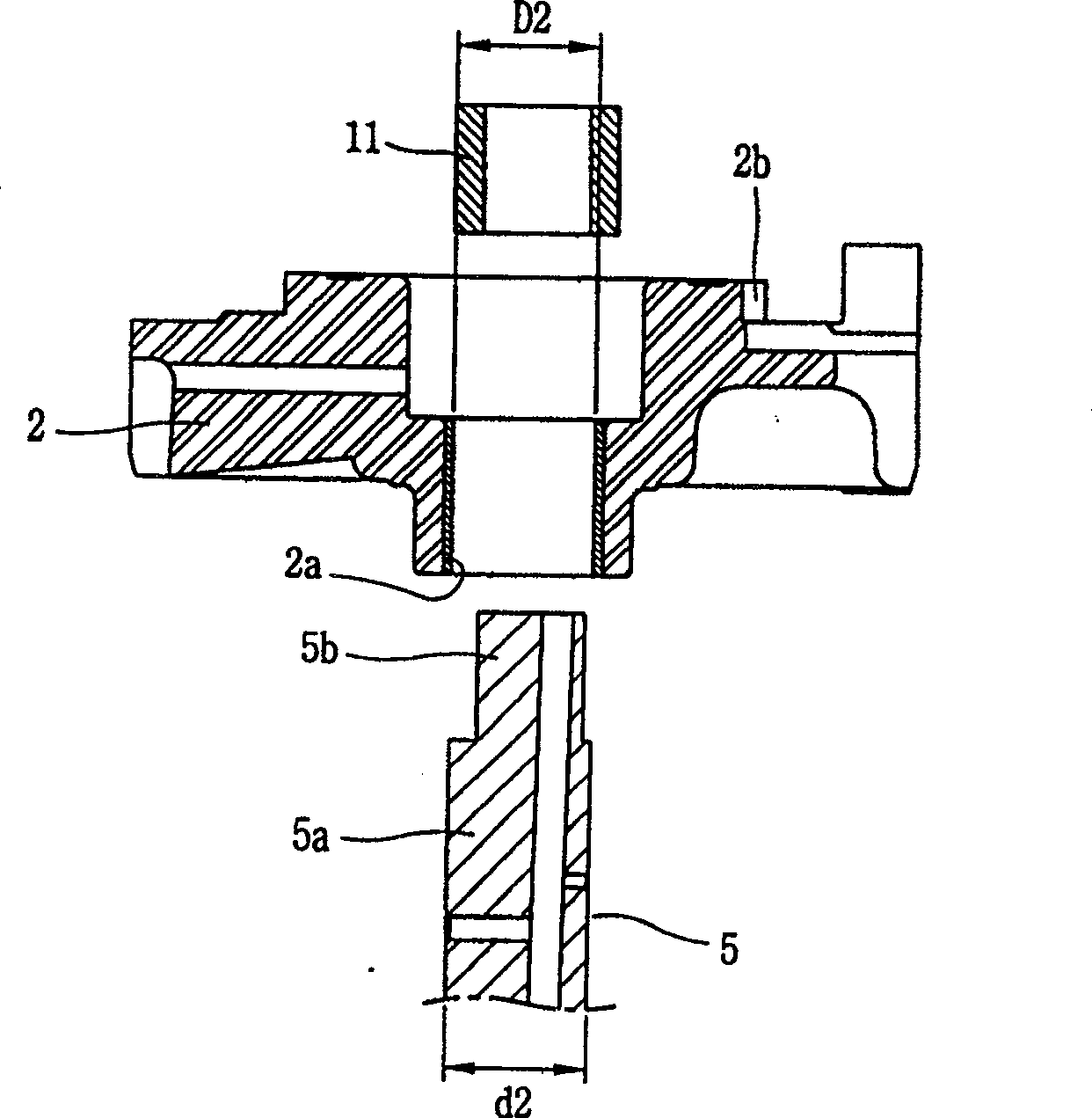 Eccentric device for vortex compressor