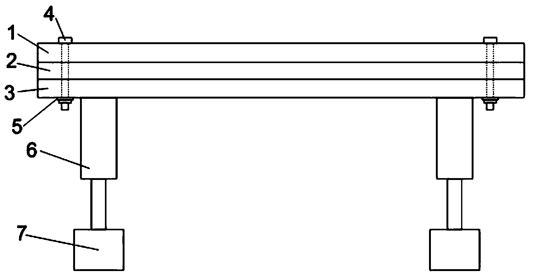 Shock-absorption type machine table base