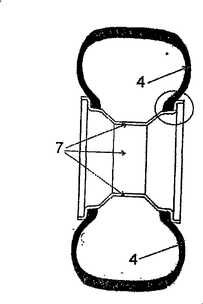 A chamber of a peristaltic pump for tire pressure adjustment