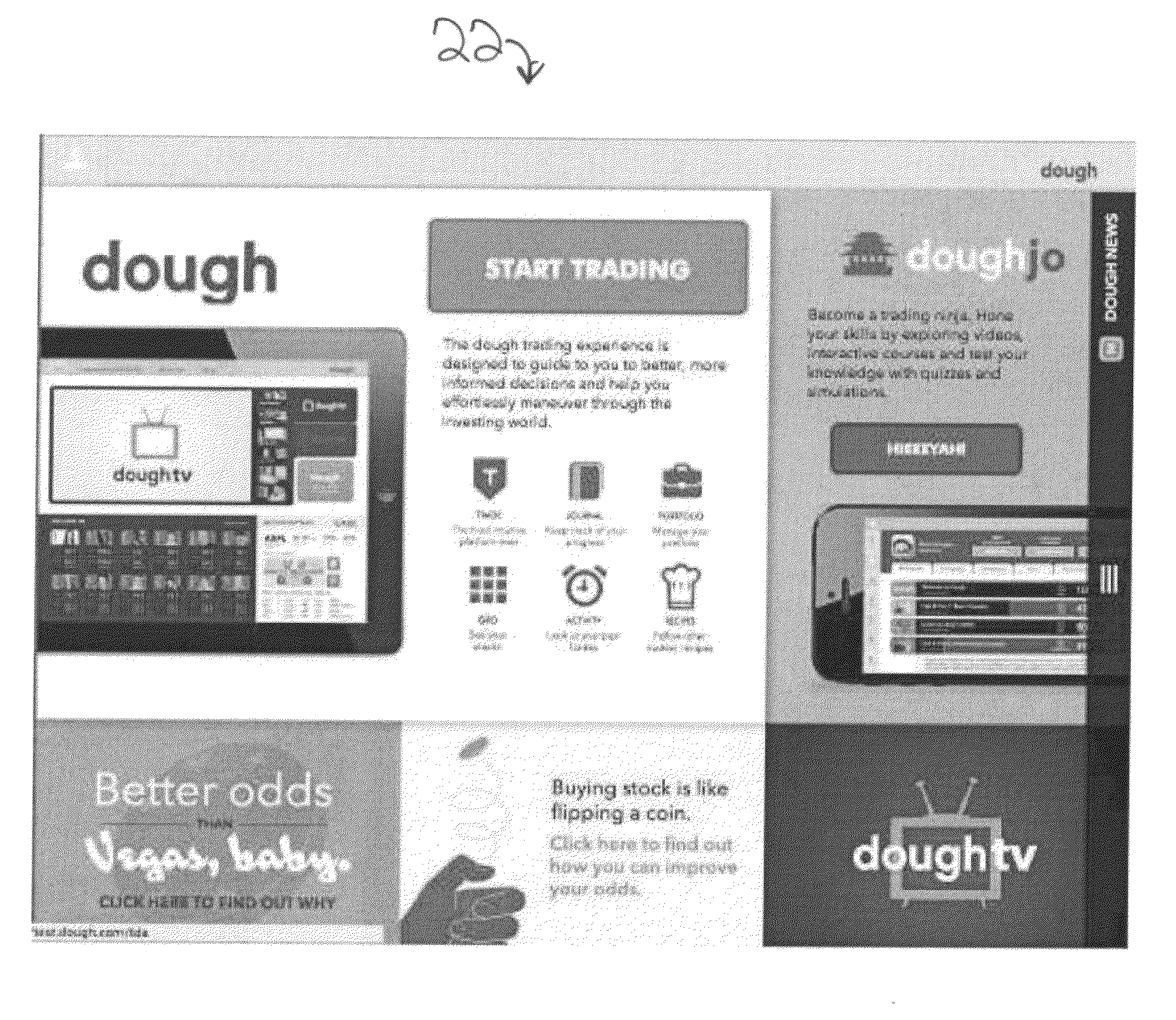 System and methods for aggregating investment, educational and entertainment data and display of the data thereof