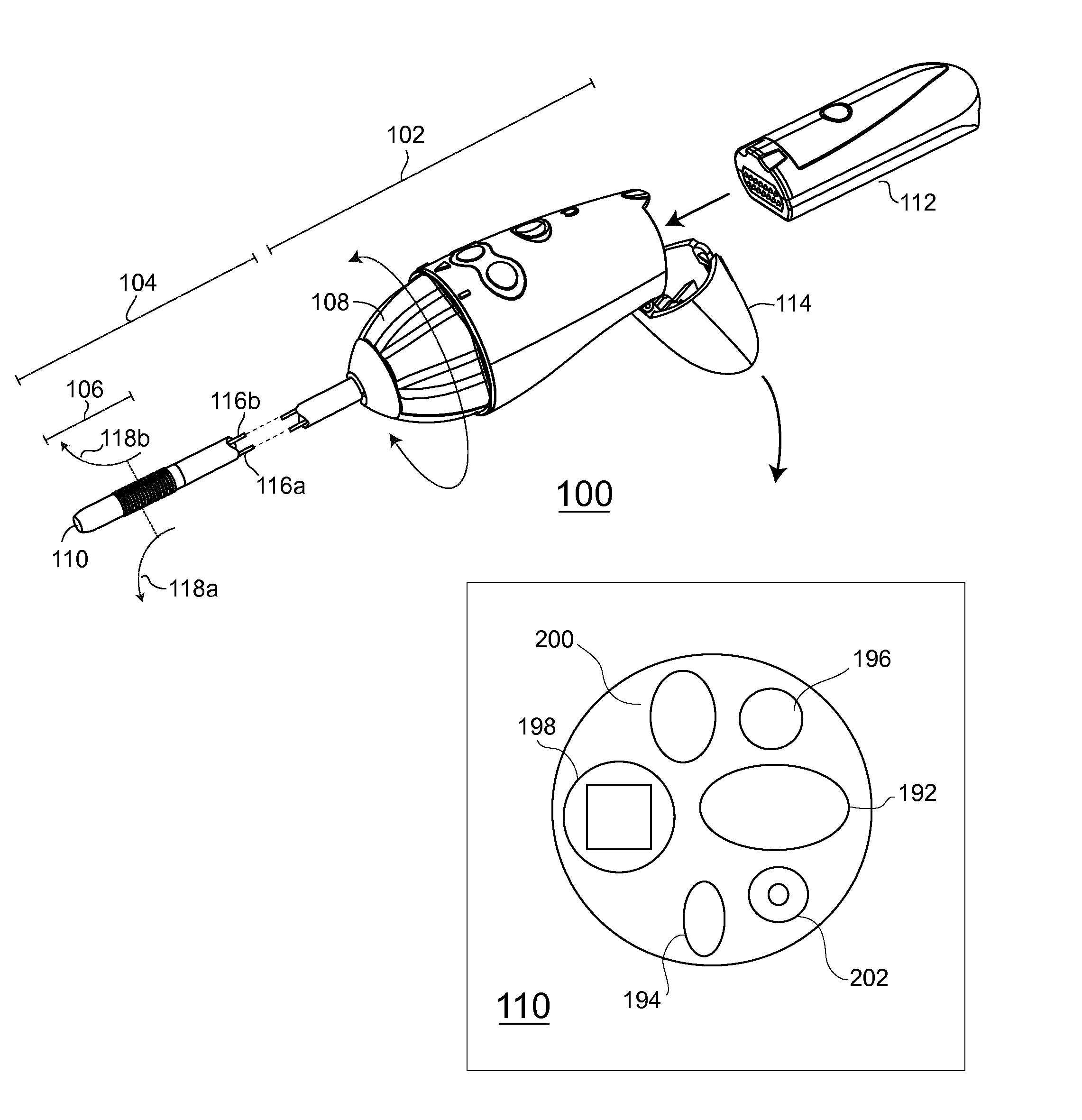 Partially disposable endoscopic device