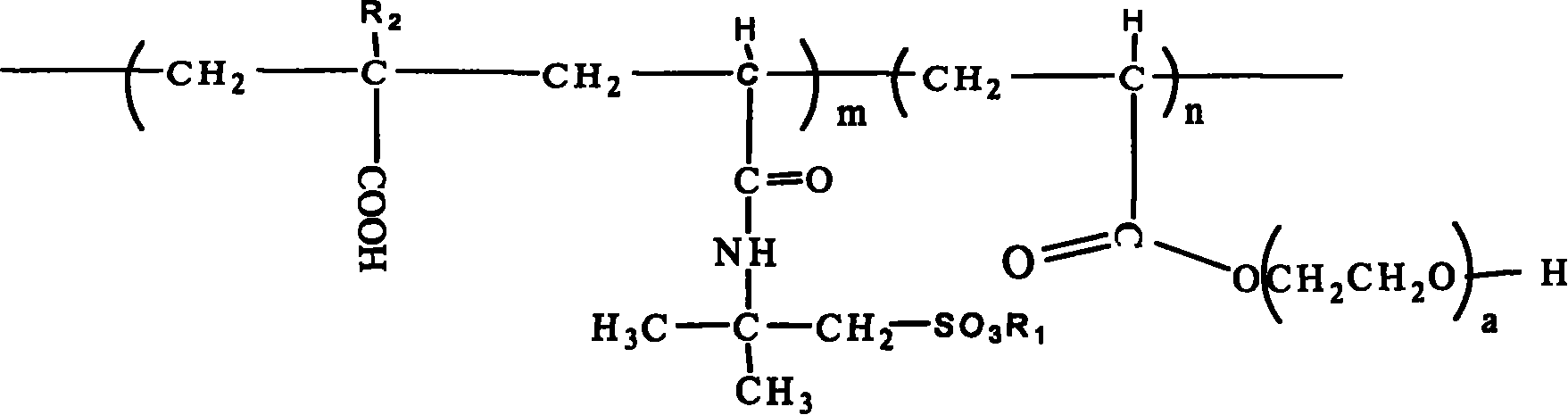 Concrete water reducing agent of polyacrylic acid and its synthesis process