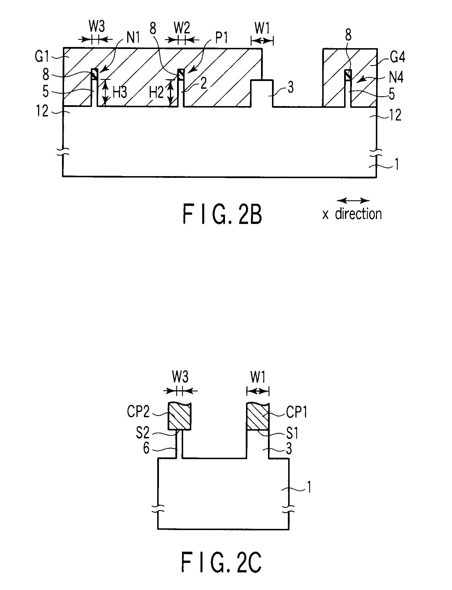 Semiconductor device including n-type and p-type FinFET's constituting an inverter structure