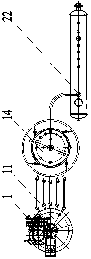 A device for preparing insoluble sulfur evaporation process