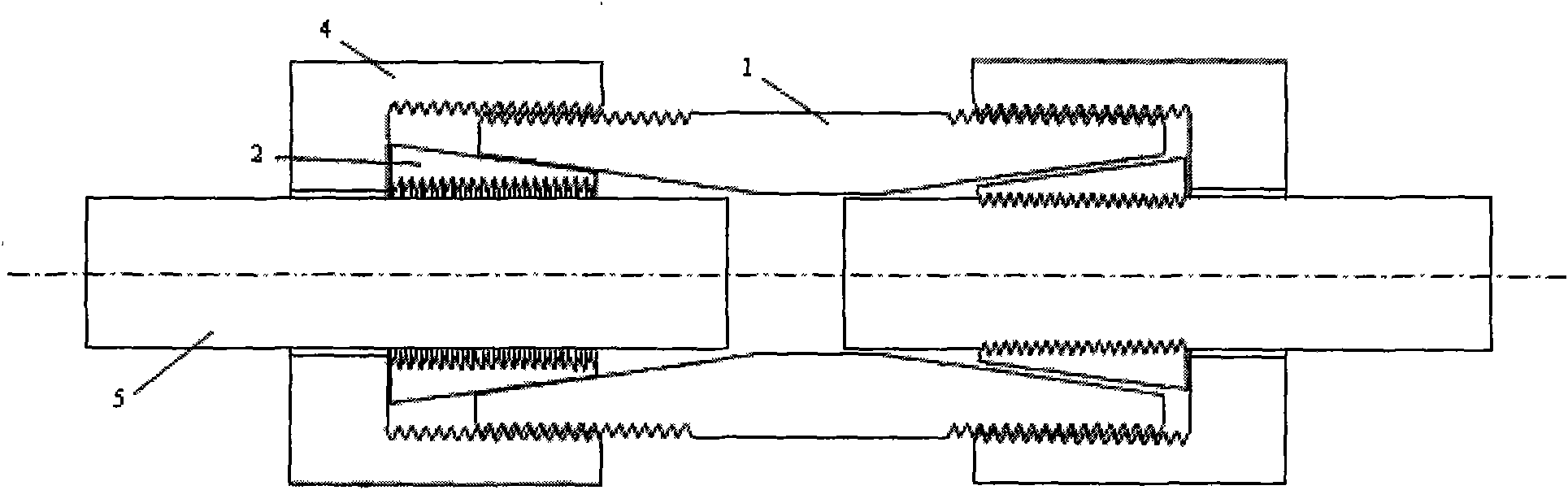 Large diameter steel bar connecting sleeve