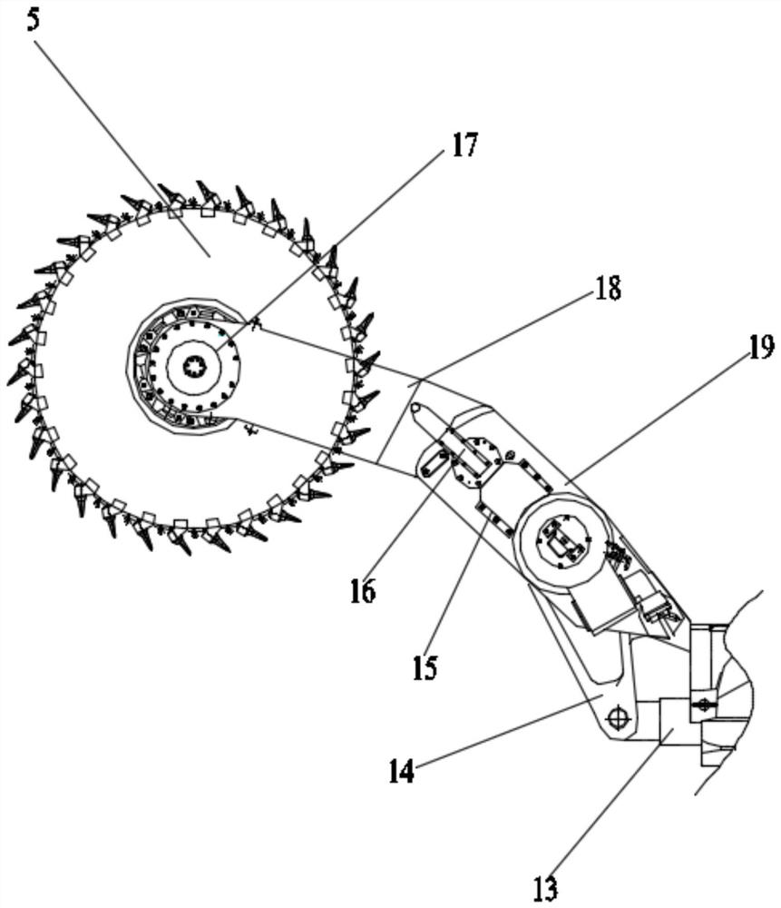 Coal mining device based on cooperative safe and efficient mining of coal and coal bed gas