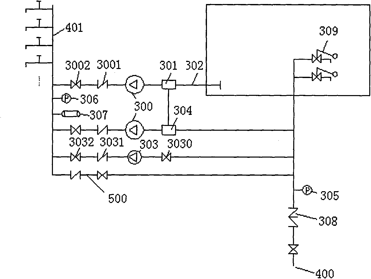 Stacking energy-saving water tank of automatic circulation pipe network