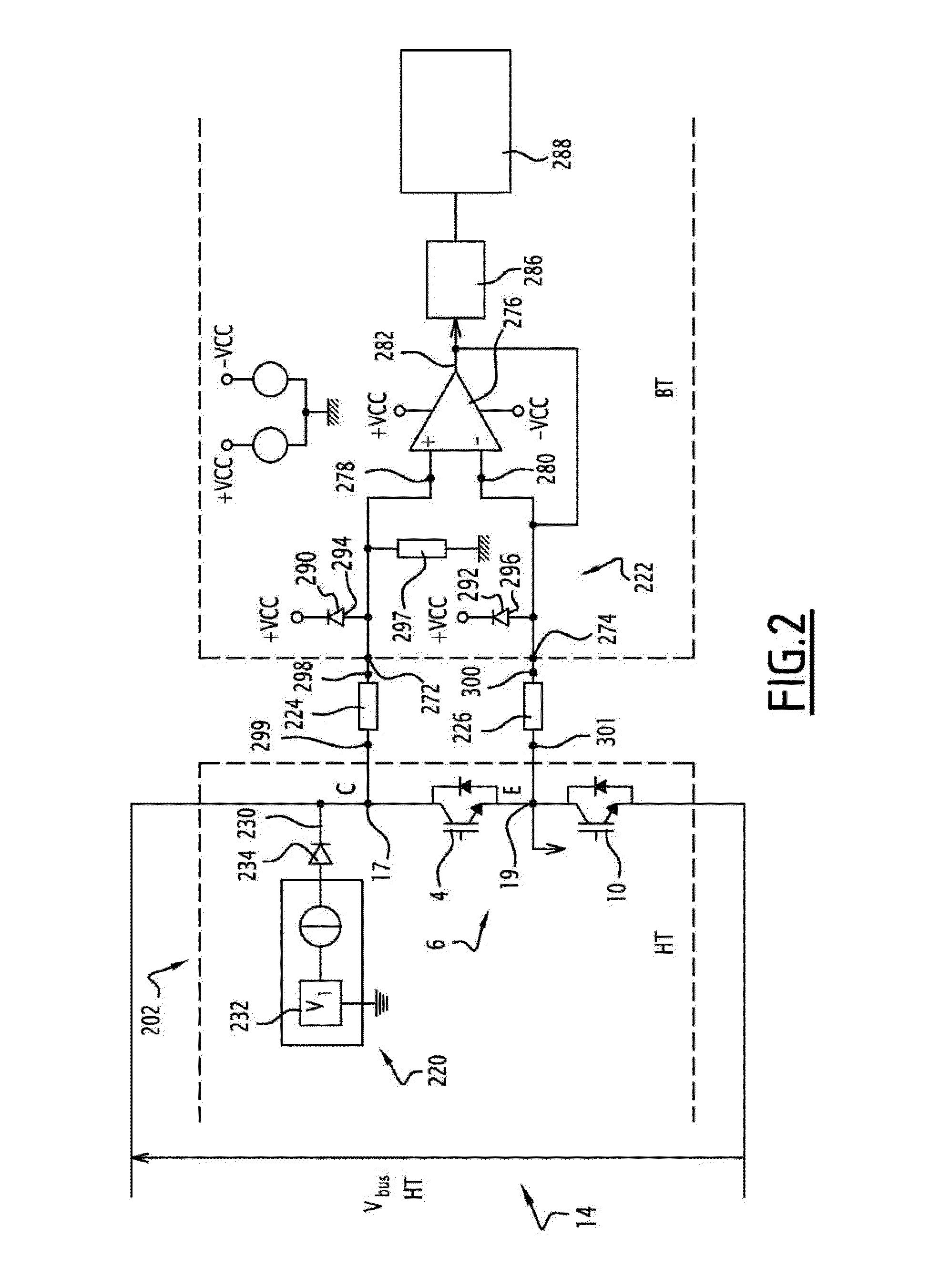 Electronic temperature sensor for measuring the junction temperature of an electronic power switch during operation, and method for measuring the temperature of the junction by this electronic sensor