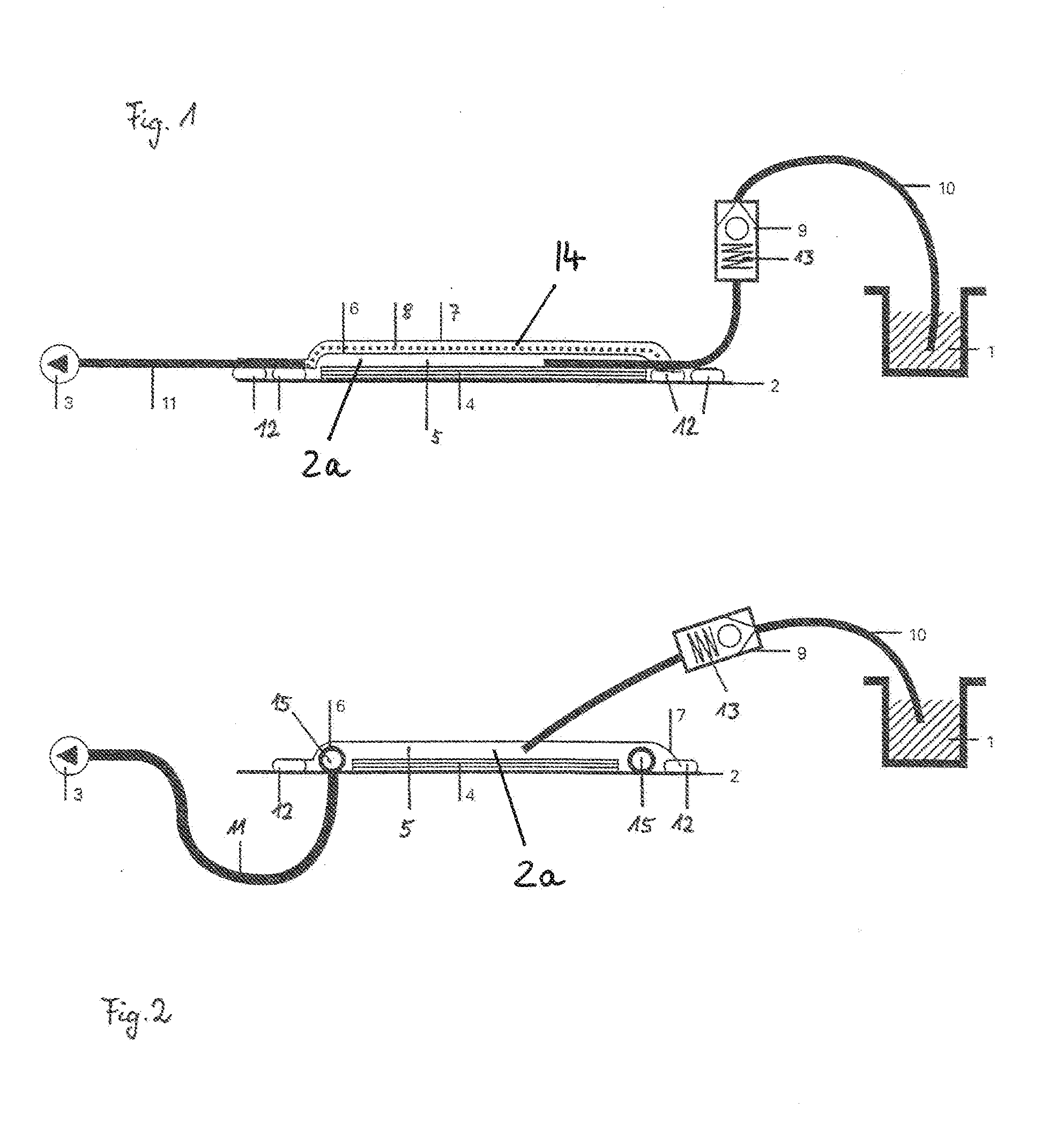 Device for manufacturing components from fiber-reinforced composites