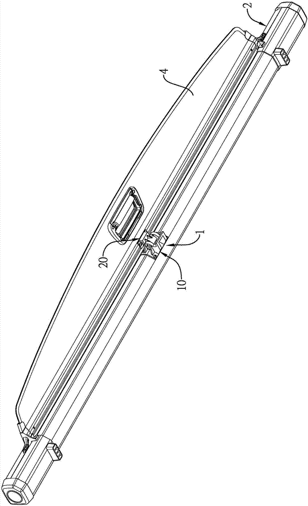 Pressing device for curtain cloth side board of automobile shielding curtain