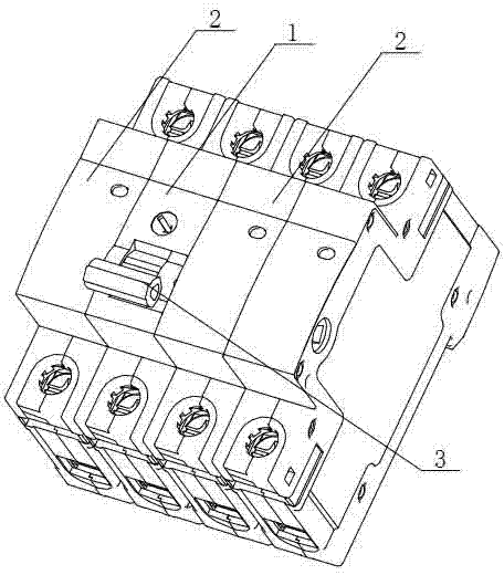 Multipole switch operated by one finger