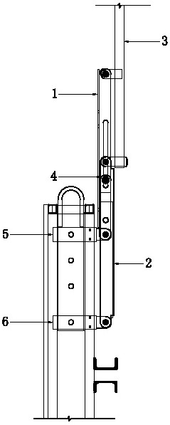 Folding type large formwork top pouring platform bearing support