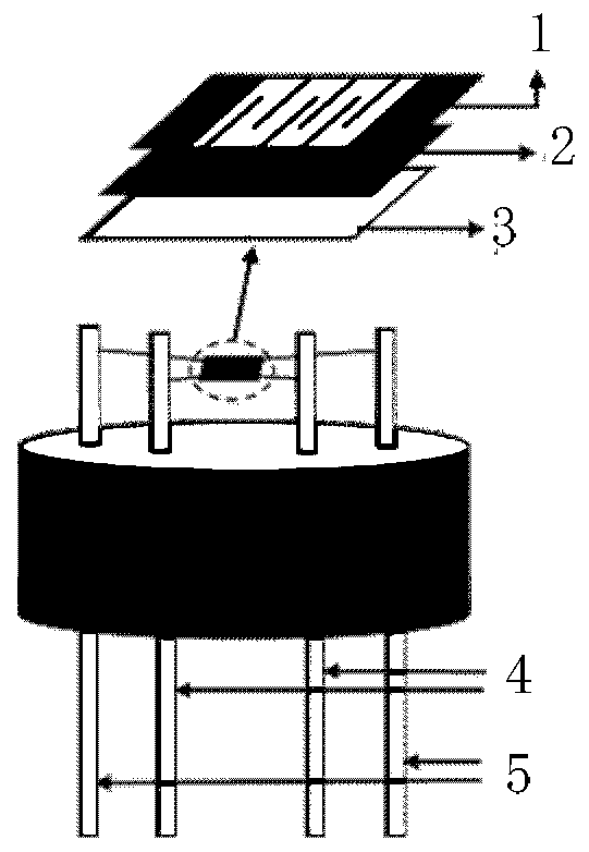 Method and device for carrying out gas recognition based on single sensor