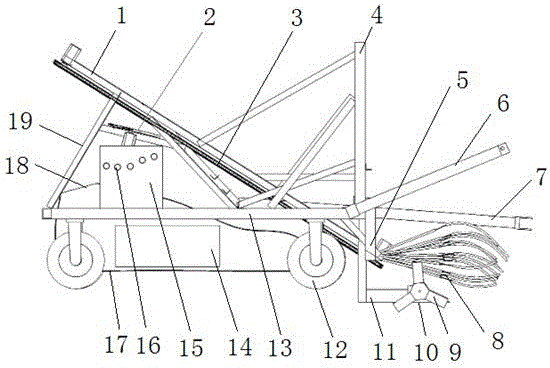 Rack of garlic harvester