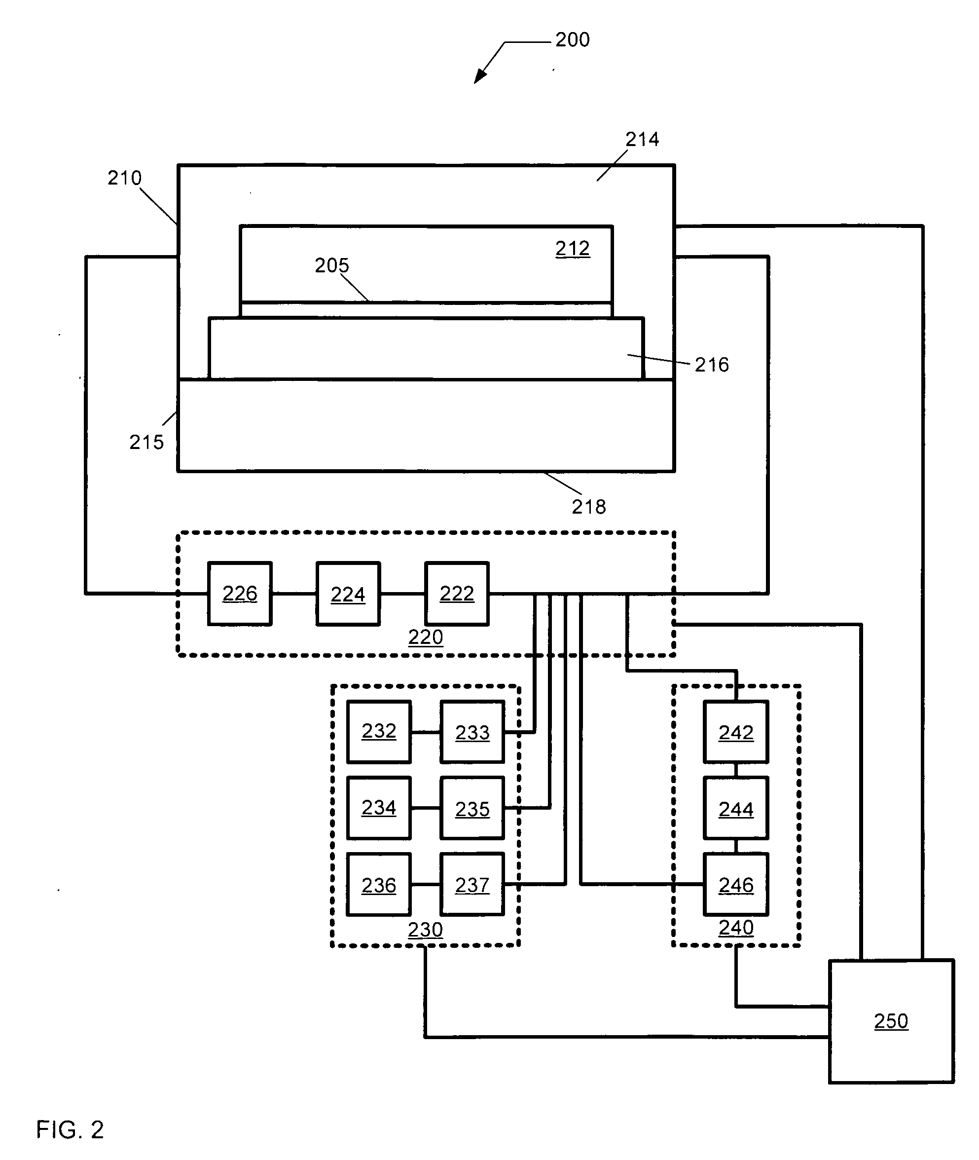 Supercritical fluid processing system having a coating on internal members and a method of using