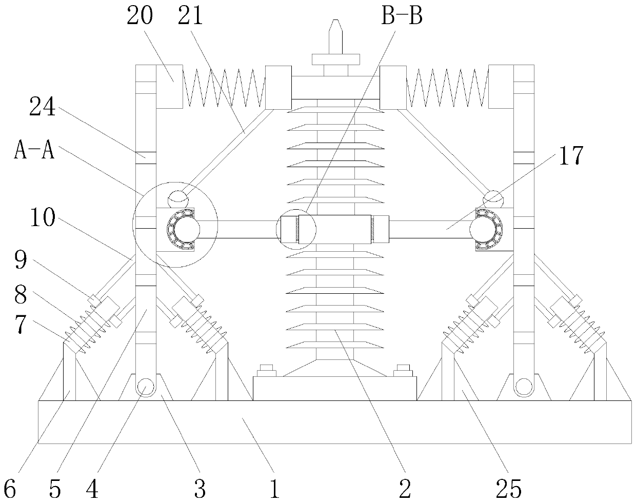 Mounting bracket for high-voltage surge arrester